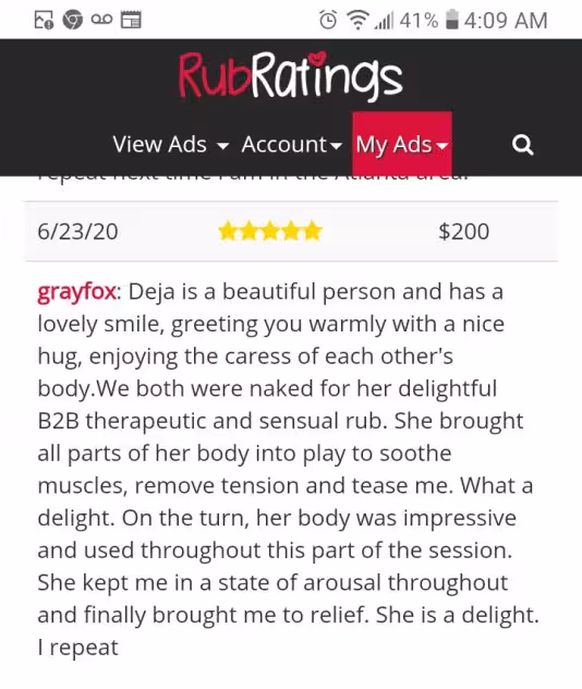 Massage Deja (678) 603-5089 in Atlanta, GA